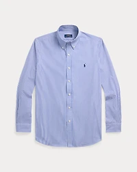 Classic Fit Striped Stretch Poplin Shirt