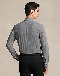 Slim Fit Check Stretch Poplin Shirt