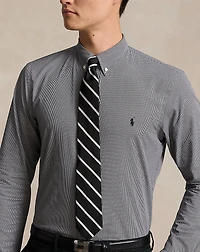 Slim Fit Check Stretch Poplin Shirt