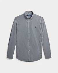 Slim Fit Check Stretch Poplin Shirt