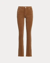 Stretch Corduroy Mid-Rise Straight Pant