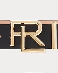 RL Box Leather Wide Belt