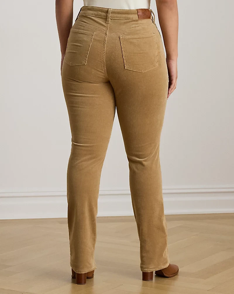 Stretch Corduroy Mid-Rise Straight Pant
