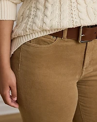 Stretch Corduroy Mid-Rise Straight Pant