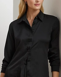 Classic Fit Satin Charmeuse Shirt