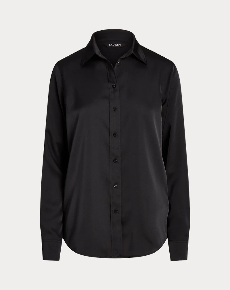 Classic Fit Satin Charmeuse Shirt