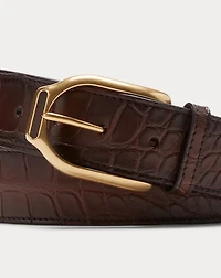 Welington Stirrup-Buckle Alligator Belt