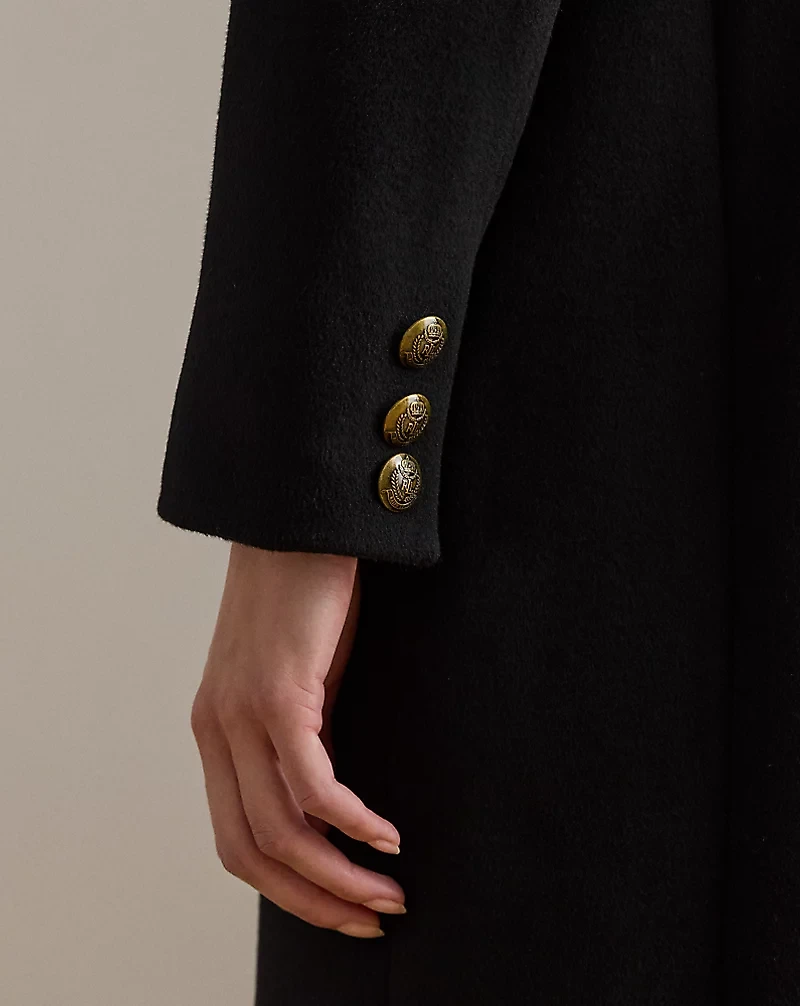 Crest-Patch Wool-Blend Coat