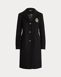 Crest-Patch Wool-Blend Coat