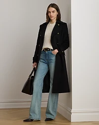 Wool-Blend Double-Breasted Coat