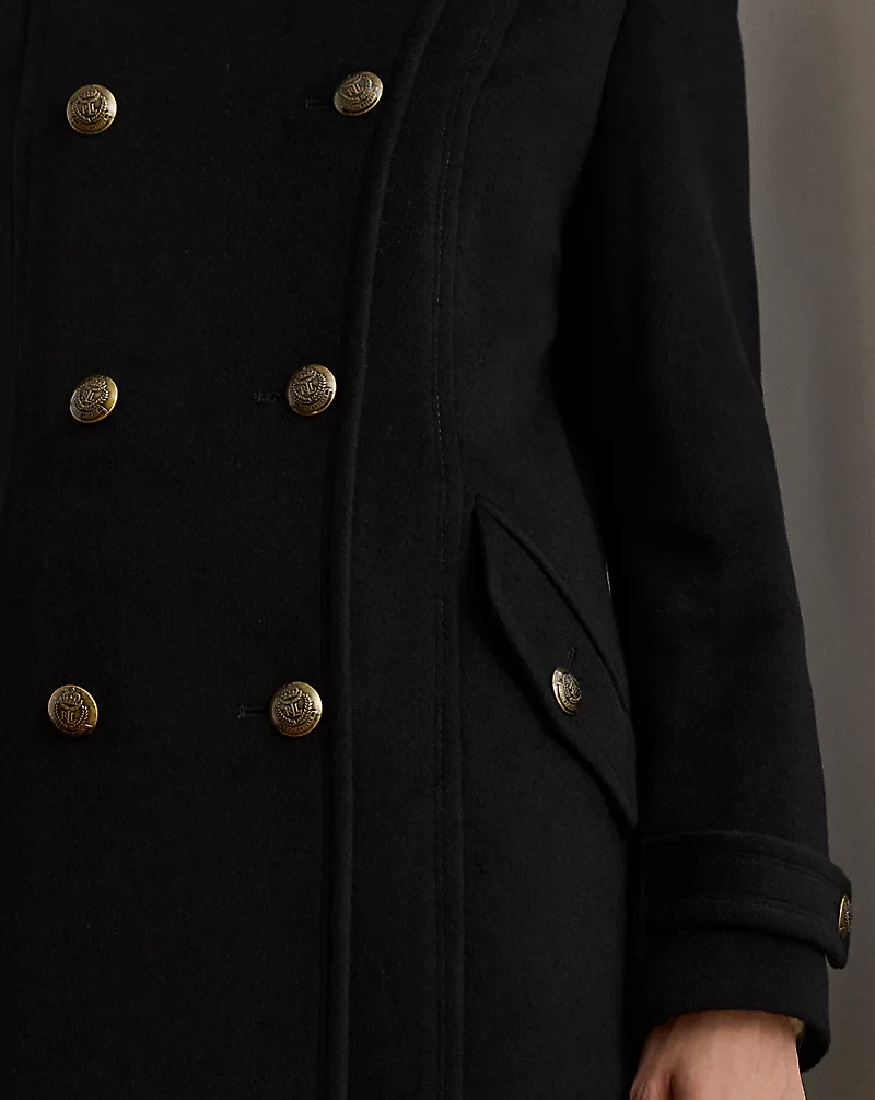 Wool-Blend Double-Breasted Coat