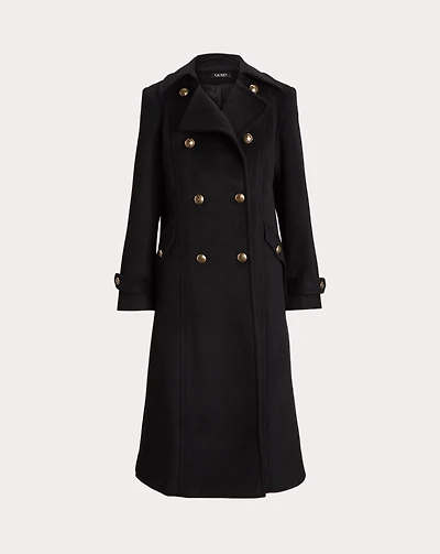 Wool-Blend Double-Breasted Coat