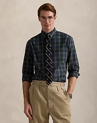 Custom Fit Plaid Poplin Shirt