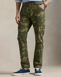 Slim Fit Camo Canvas Cargo Pant