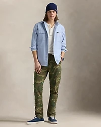 Slim Fit Camo Canvas Cargo Pant