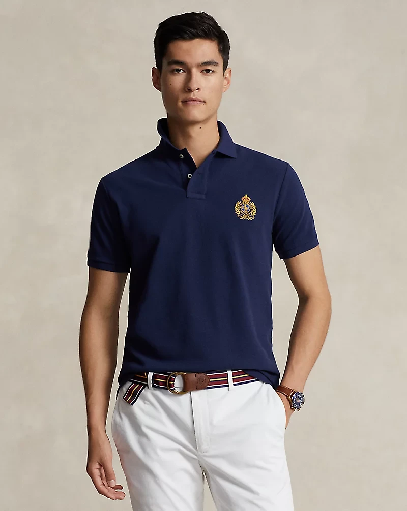 Classic Fit Triple-Pony Mesh Polo Shirt