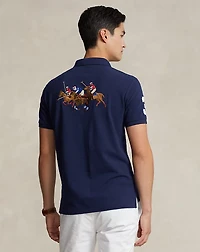 Classic Fit Triple-Pony Mesh Polo Shirt