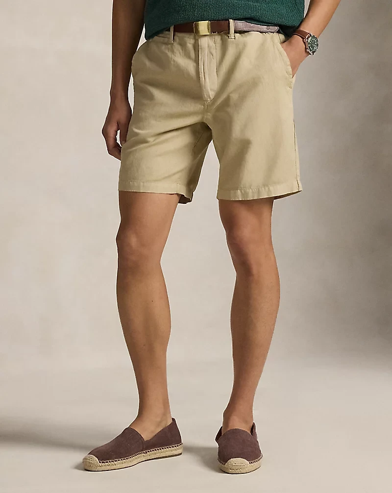 8.5-Inch Classic Fit Linen-Cotton Short
