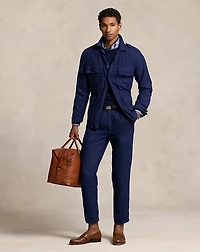 Lateef Slim Tapered Fit Linen Pant