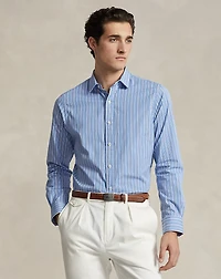 Custom Fit Striped Poplin Shirt