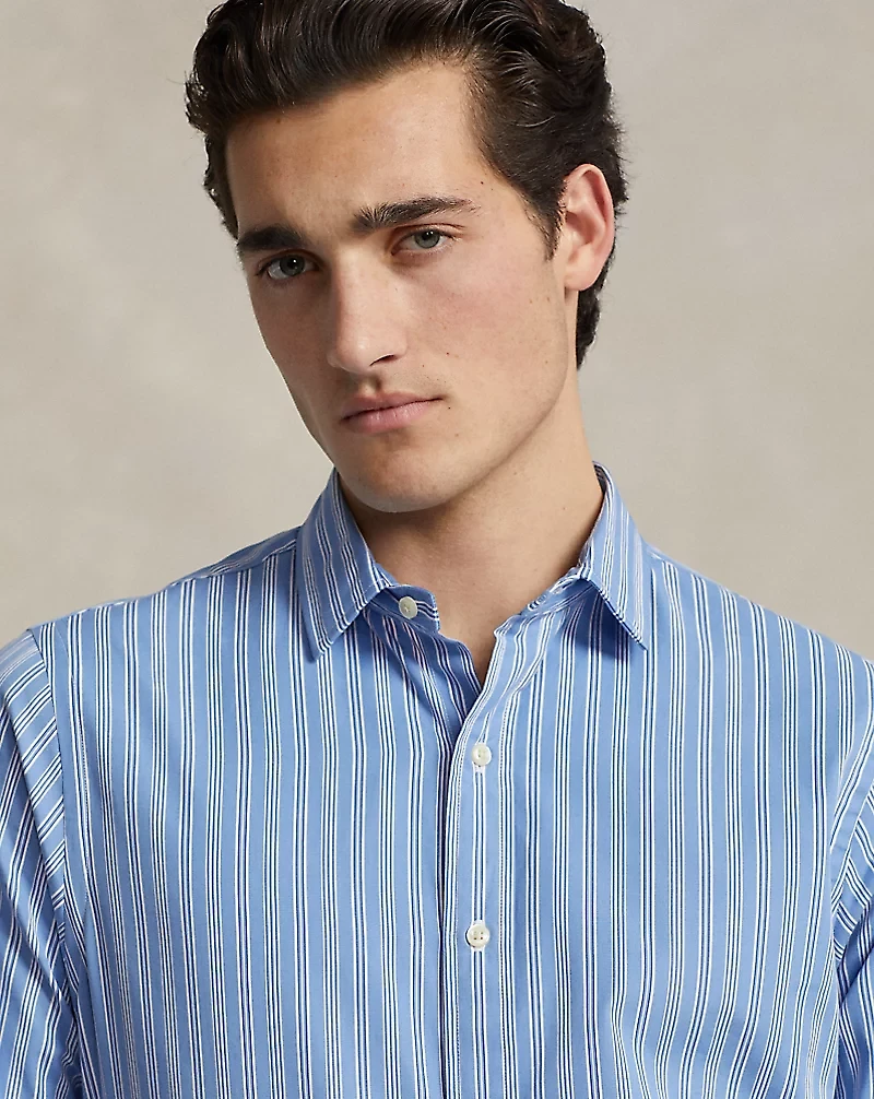 Custom Fit Striped Poplin Shirt