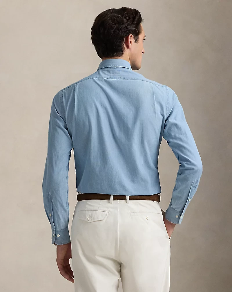 Custom Fit Indigo Chambray Shirt