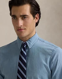 Custom Fit Indigo Chambray Shirt