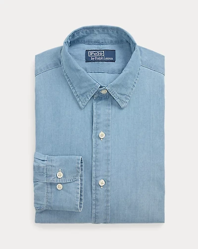 Custom Fit Indigo Chambray Shirt