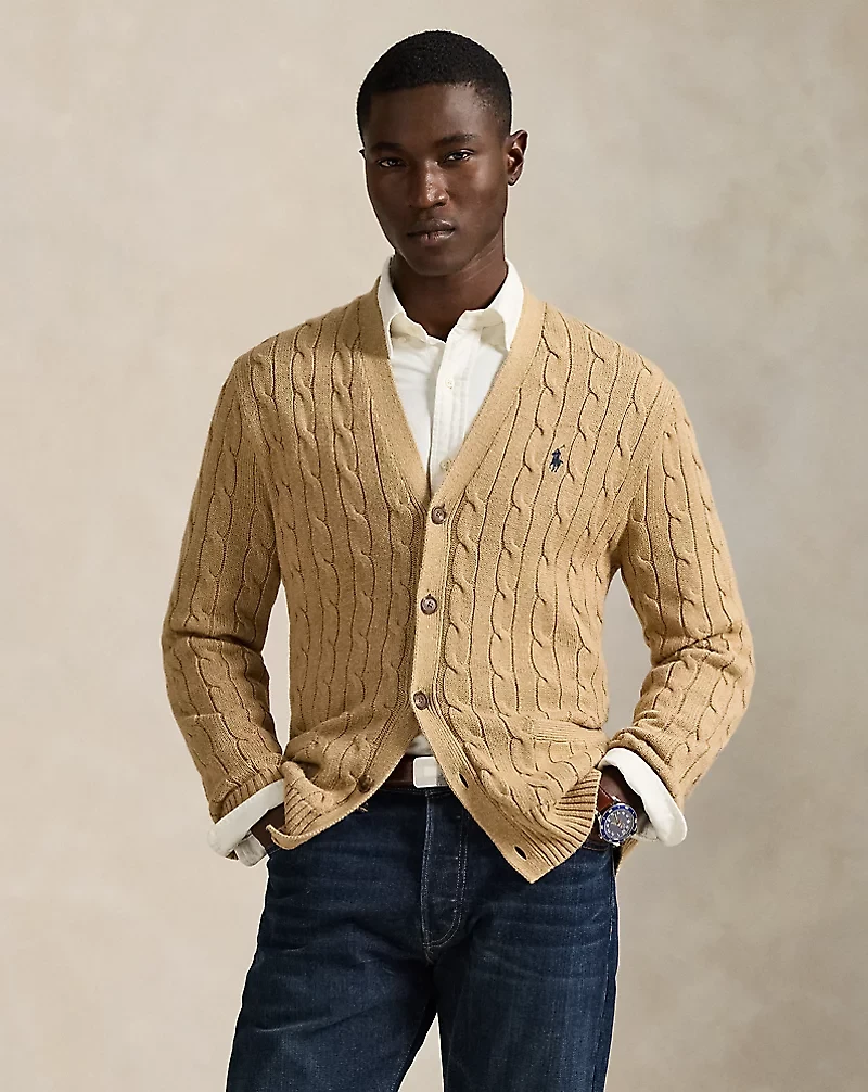 Cable-Knit Cotton Cardigan