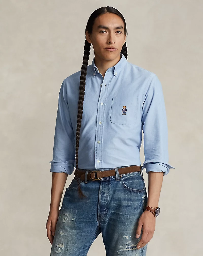 Custom Fit Polo Bear Oxford Shirt