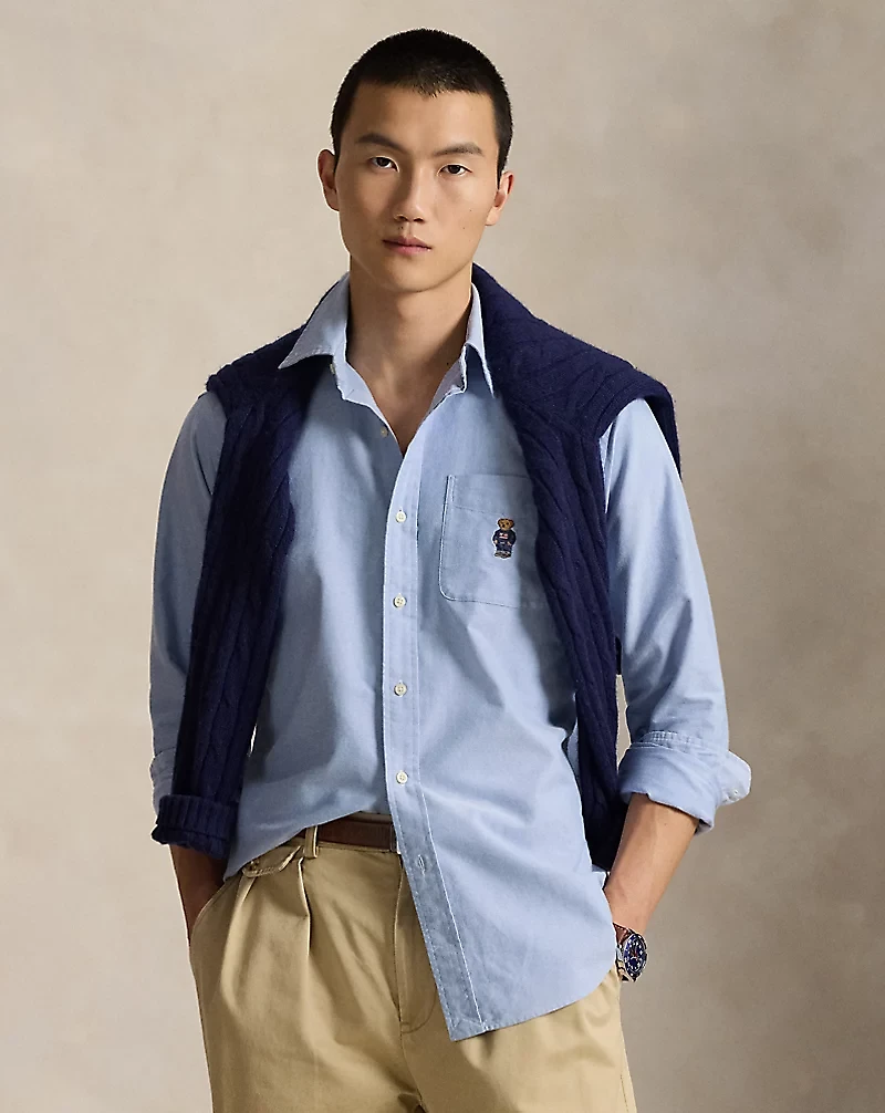 Custom Fit Polo Bear Oxford Shirt