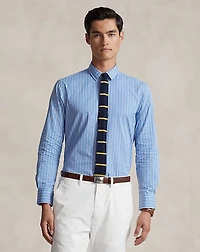 Classic Fit Striped Poplin Shirt