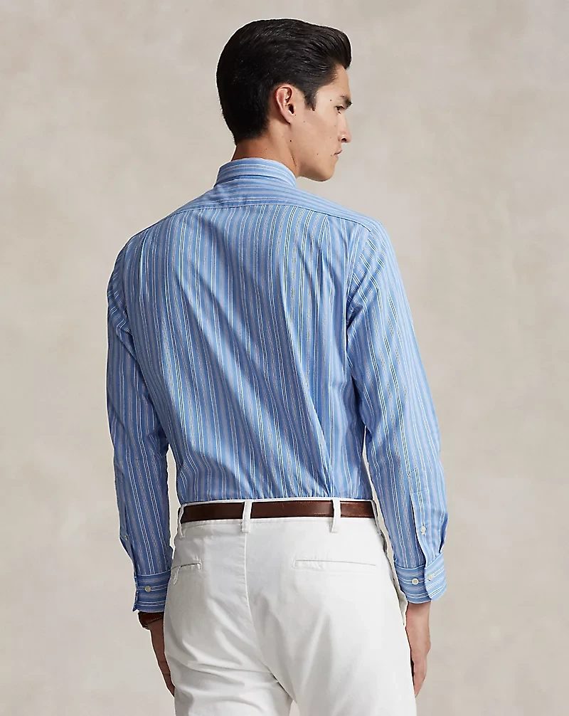 Classic Fit Striped Poplin Shirt
