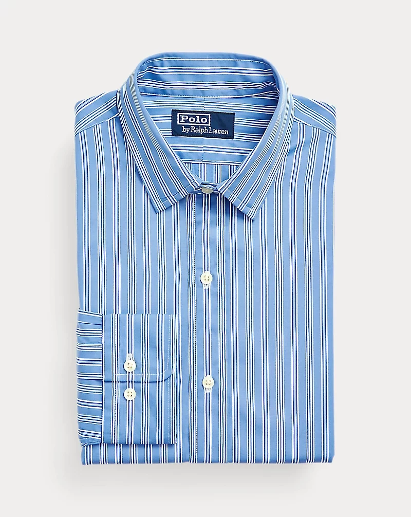 Classic Fit Striped Poplin Shirt