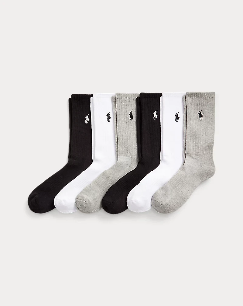 Cotton-Blend Crew Sock 6-Pack