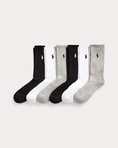 Cotton-Blend Crew Sock 6-Pack
