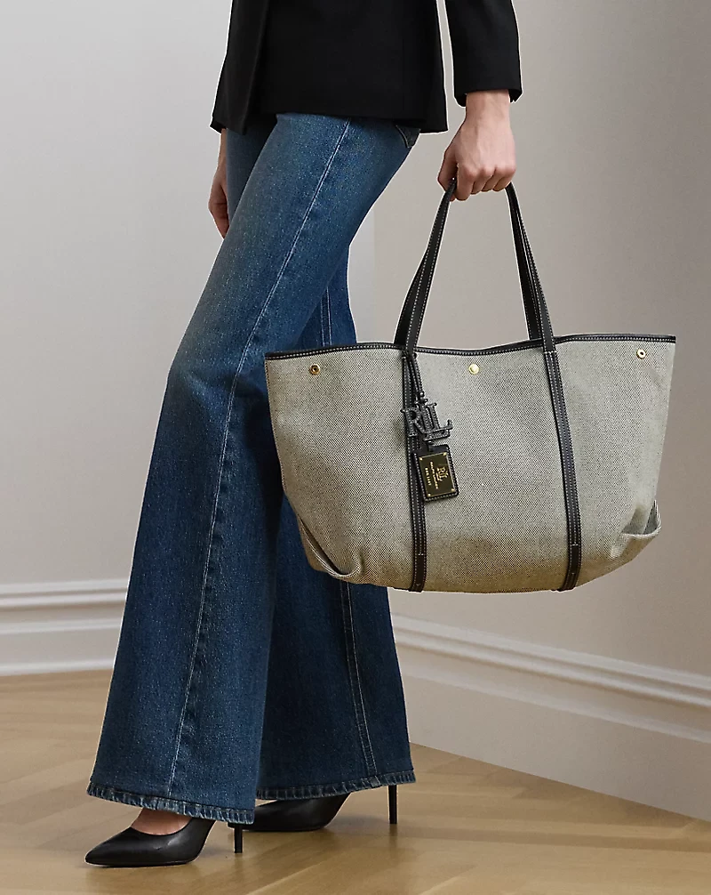 Canvas & Leather Large Emerie Tote