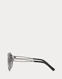 Embellished Pilot Sunglasses