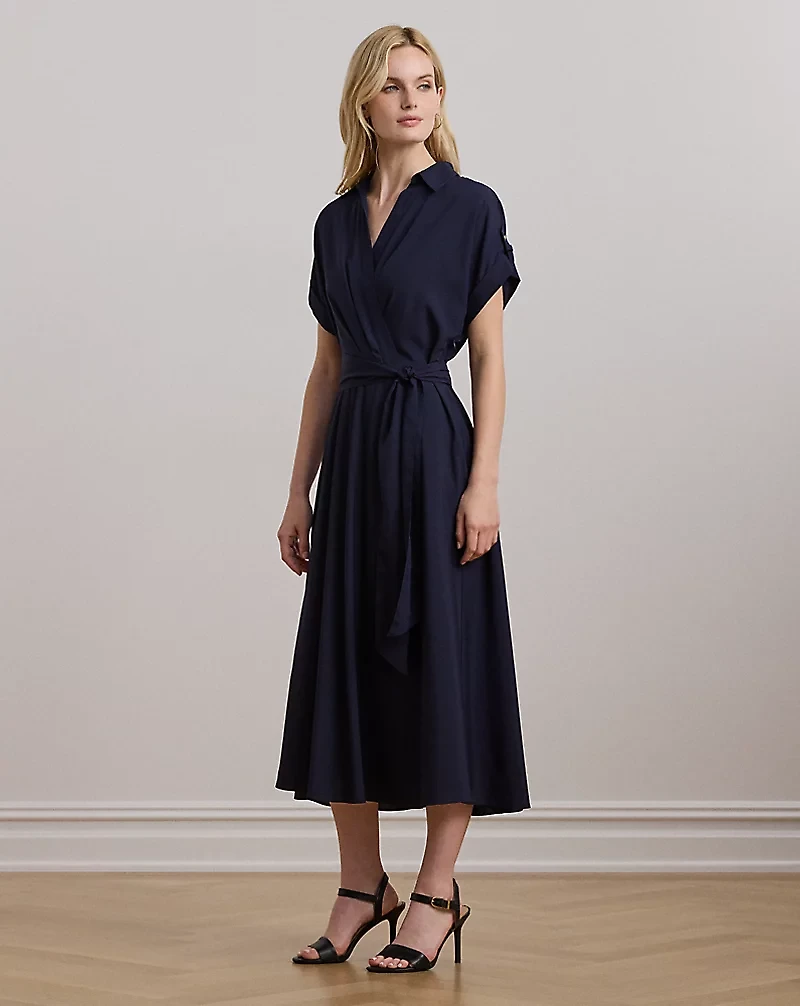 Belted Crepe Dress