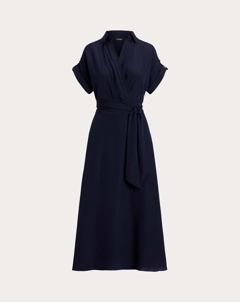 Belted Crepe Dress