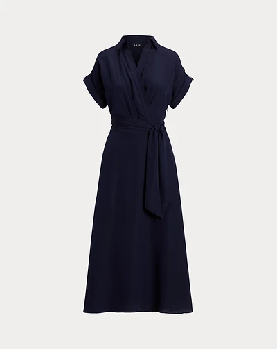 Belted Crepe Dress