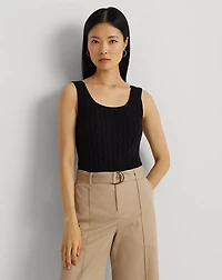 Cable-Knit Sleeveless Sweater