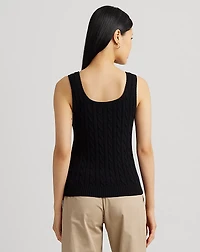 Cable-Knit Sleeveless Sweater