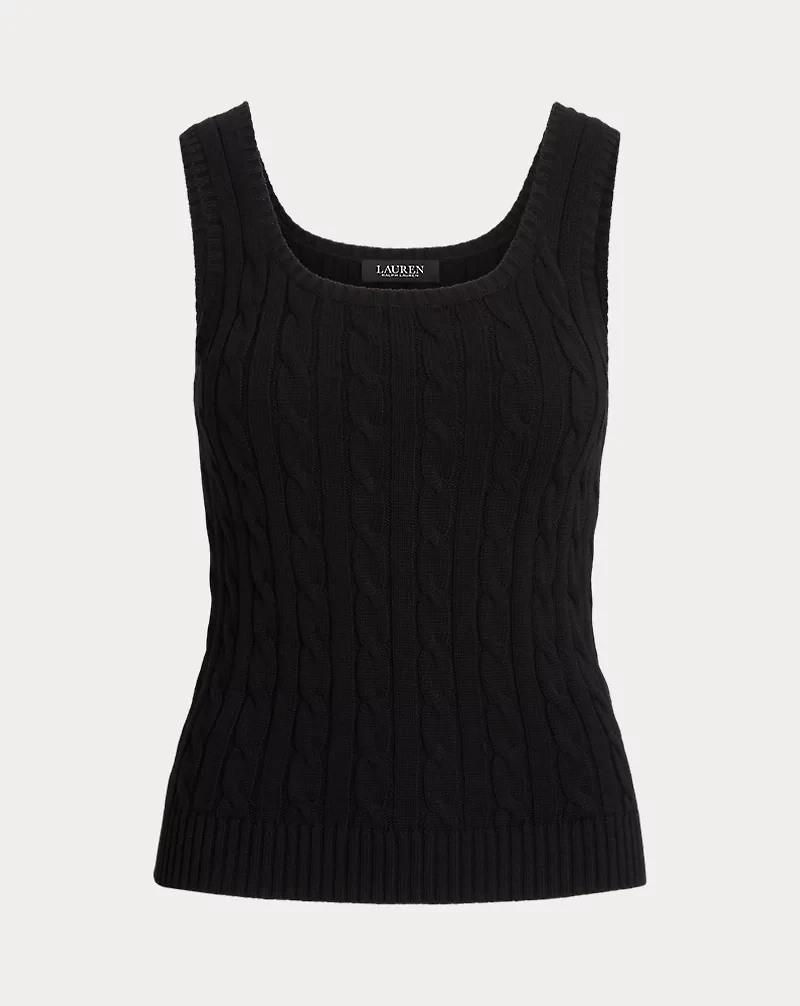 Cable-Knit Sleeveless Sweater