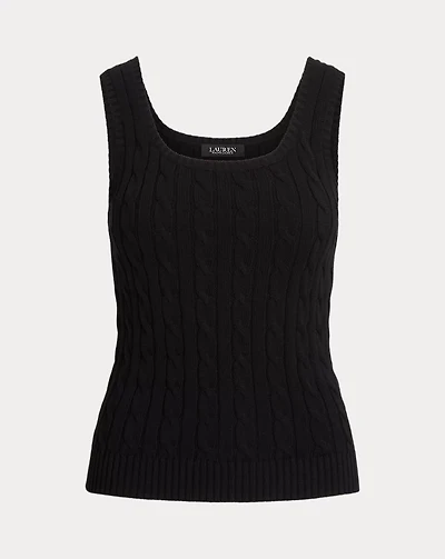 Cable-Knit Sleeveless Sweater