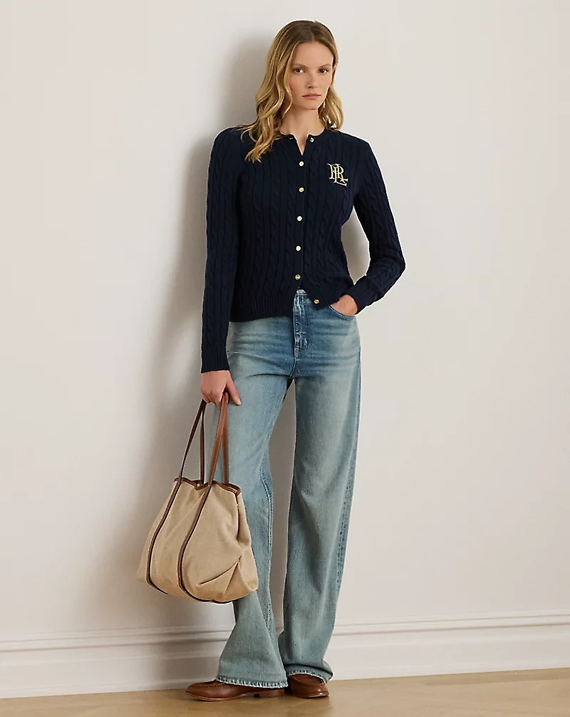 Cable-Knit Cotton Cardigan