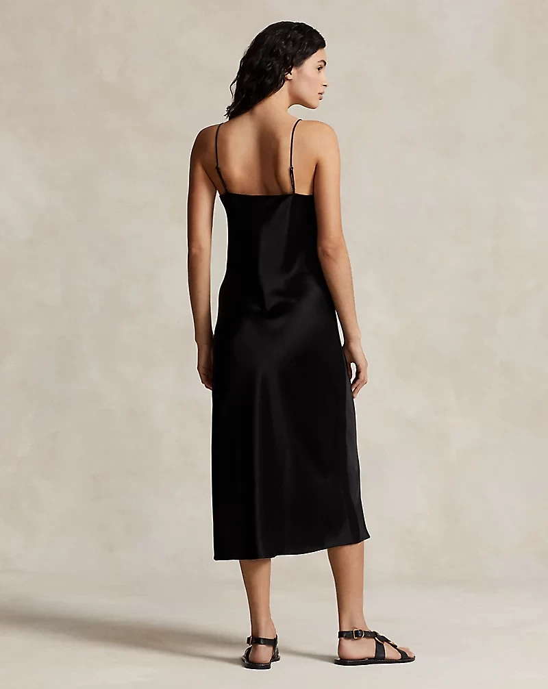 Satin Midi Slip Dress