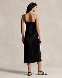 Satin Midi Slip Dress