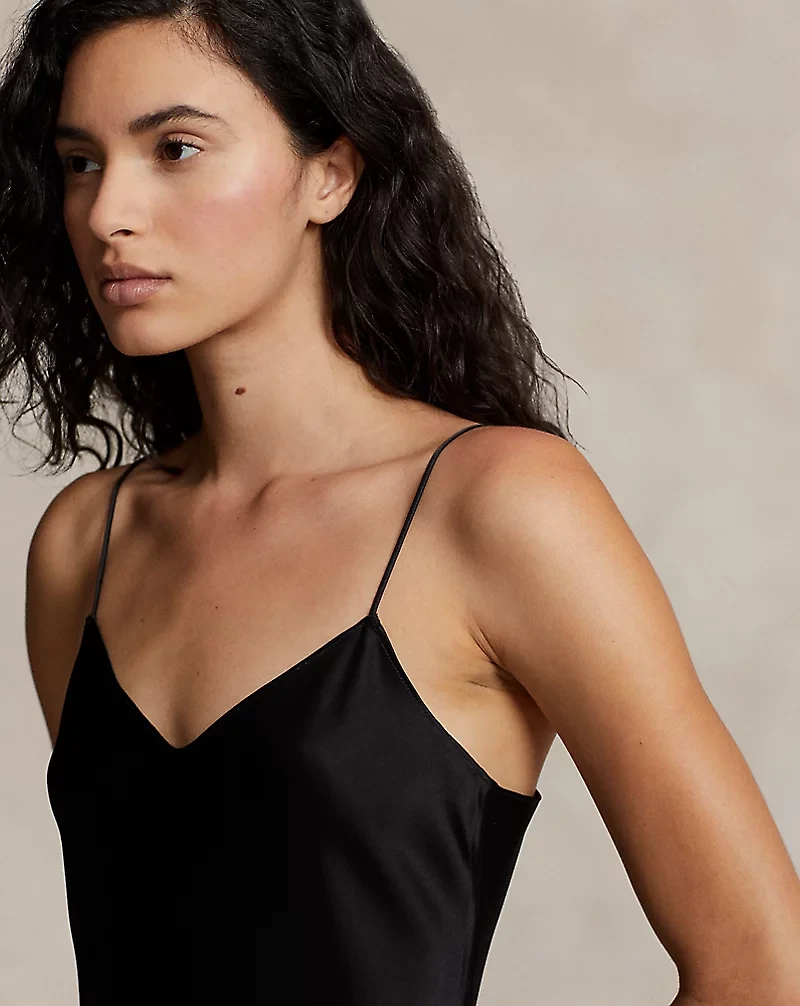 Satin Midi Slip Dress