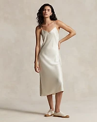 Satin Midi Slip Dress